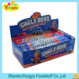 2017 New Arrival Chile Boys Long Bubble Gum With Fruit Sweet Jelly