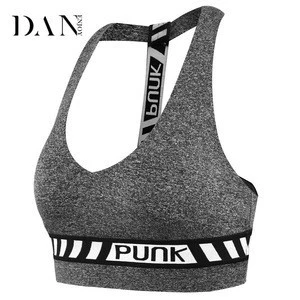 2018 Fashion Letters High Impact Women Sportswear Manufactures Shockproof Gym Running Training Fitness New Sports Bra