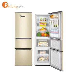 2018 guangzhou felicity 12v 24v 196 L solar refrigerator fridge freezer
