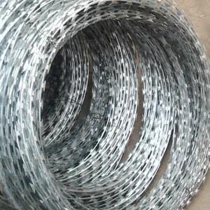 2018 Low price High Quality Hot galvanized Razor Barbed Wire,Concertina Razor Wire Real Factory ISO