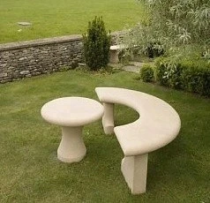 2018 Natural outdoor garden long stone chair
