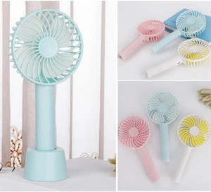 2019 Hot Selling Candy Color Mini Portable USB Table Handheld Fan
