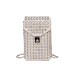 2020 glitter cellphone shoulder bag small rhinestone waist bag new pu fanny pack