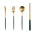 Import 2020  gold stainless steel cutlery sets fashion  plated flatware sets from China
