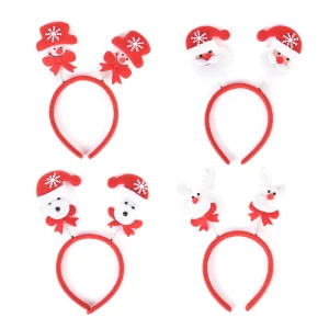 2020 Hair Ornaments Custom Plastic Snowman Reindeer Kids Hair Accessories Christmas Headband