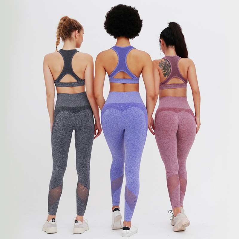 2020 High Waist Tight Workout Bra Apparel Athletic Wear Custom Women Leggings Fitness Seamless Yoga Set