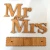 Import 2020 New Wood Letters Mr and Mrs Decorations Wedding Wedding Supplies from China