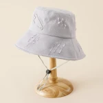 2021S Latest Hip-hop Sun Cap Paper Clip Embroidery Sun Cap Double Sided Women Brim Outdoor Hat Cotton Bucket Cap