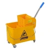 20L 24L Yellow Plastic Down press wringer Single Mop Bucket with Wheel