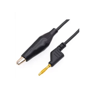 2.0mm gun type pure copper gold-plated banana plug to crocodile power cord continuous plug test cable 1M
