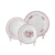 Import 20pcs  ceramic dinner set porcelain round plate with vegetables design cheaper price from China