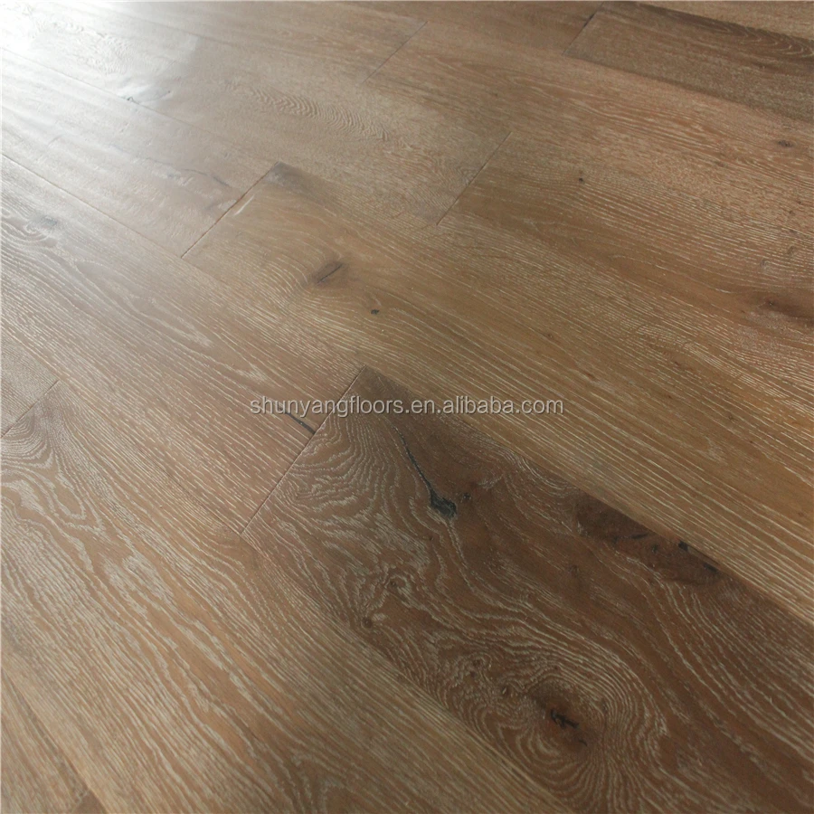 2200mm Luxury Hand Scraped Smoked Aged Monocoat Oil European Oak 21mm Engineered Wood Flooring