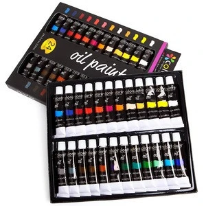 24colors 12ml artist diy color paint by number kits oil painting set