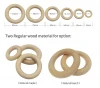 25mm-100mm wood ring Natural Wooden Baby Teether Ring Unfinished Wood Jewellery Craft ring