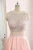Import 2pcs Corset/Skirt Beaded Crystal Shinny Satin Womens Special Occasion Dress Pink KeyHole Back Prom Dress from China