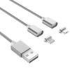 3 in 1 magnetic Data cable,logo custom retractable usb cable