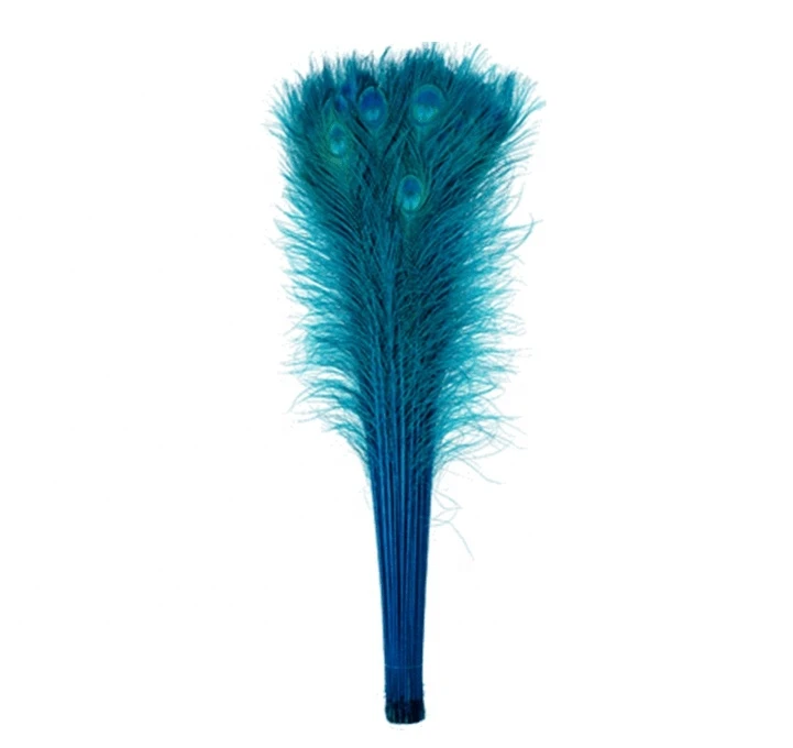 30-35inch Bleach dye color Bulk Peacock Feathers feather trimming  for carnival and Millinery hat fascinator