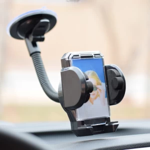 360 degree rotation adjustable long arm windshield phone car holder