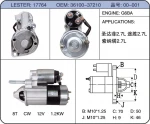 36100-37210 starter motor parts 12V motor car jump  fire activa soft electric charcoal starter auto for HYUNDAI KIA