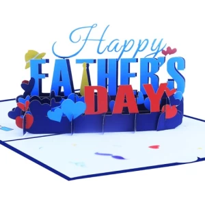 3D Hollow Out Fathers Day Gifts Pop Up Cards Set Luxury Wholesale Handmade Greeting Cards For Happy Fathers Day