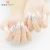 Import 3D Jewelry Pink Designs False Tips Artificial Fingernail Use for Wedding Finger Full Cover ABS 3D design nail from China