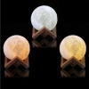 3D Moon Lamp USB LED Night Light Moonlight Touch Sensor 3Color Changing+Stand