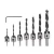 Import 3mm-10mm High Speed Steel Wood Drilling Countersink Drill Bit 7pcs Woodworking Drill Bits Set from China