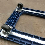4 wheels rubber mat pad end plastic moving dolly cart steel reinforced heavy load 1000Lbs