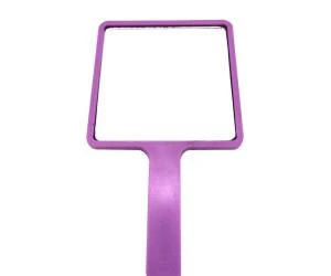 4colors Plastic Square Single-sided Hand Makeup Mirror Customize LOGO