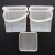 Import 4L Transparent Square plastic bucket 1 Gallon Plastic Packaging Tub with Lid Ice Bucket Small Toys Packaging Tub from China