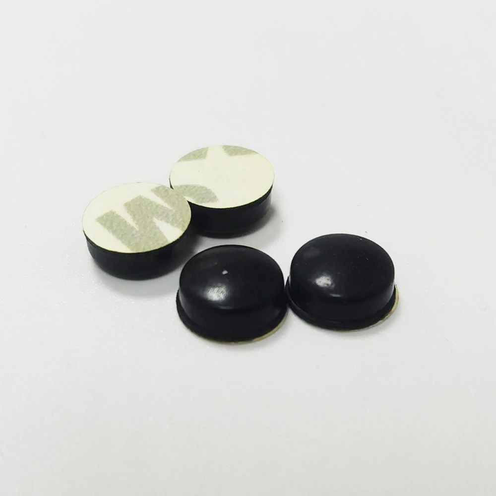 4mm thickness 9mm diameter Black With 3M self-adhesive silicone feet rubber foot round flat rubber feet Pads