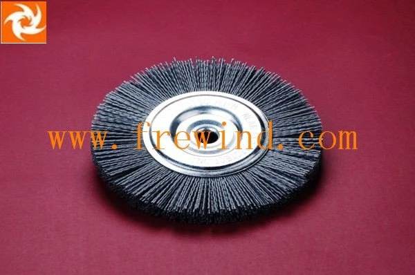 5" abrasive wire circular brush High quality Nylon wire Industrial polishing brushes