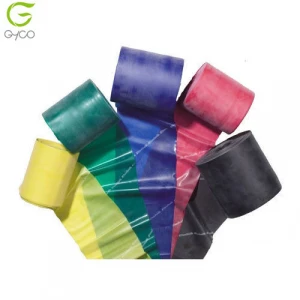 50 Yard Flat 100% Low Powder Nature Latex Resistance Band Roll 45 meters long flat thera resistance band roll