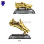 5.5inch #122SB-A Antique silver shoe shaped football soccer trophy with custom logo