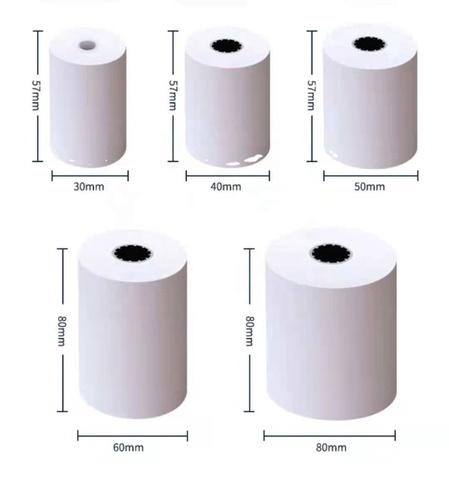 Buy 57 Mm X 40 Mm Top Thermal Paper Rolls 100 Rolls Per Box Thermal ...