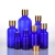 Import 5ml 10ml 20ml 30ml 50ml 100ml E liquid blue glass essential oil bottle with Aluminum screw cap from China