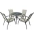 Import 5pcs teslin chair and table set outdoor hotel patio garden furniture set from China