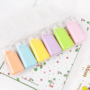 6 Pcs/lot Candy Color Correction Tapes Combination Suit Student Creative Stationery Supplies 5m