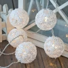 6cm Embroider ball 10L LED decorative light chain for wedding battery operated