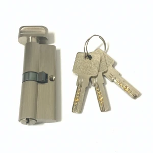 80mm Single Open Brass Lock Cylinder Knob Brass Cylinder Lock with 3 Brass Computer Keys