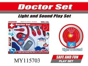 9 PCS doctor set toy for children with light sound