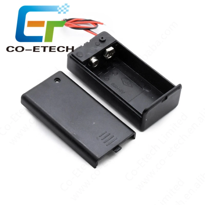 9V Battery Box 6F22 Battery Holder Battery Socket Case With Switch and DC connector
