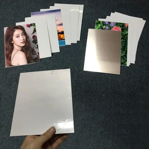 A4 0.45mm Glossy Shinning White  Sublimation blank  Metal  Aluminum Board Sheet For Heat press machine printing