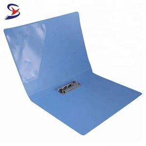 A4 size pp plastic spring clip file folder with metal clip