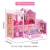 Import ABS Popular pink princess castle set girls toys garden villa house bricks birthday gift from China