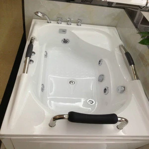 AD-675 China factory bath crock stainless steel armrest whirlpool massage 1 person single indoor jetted price