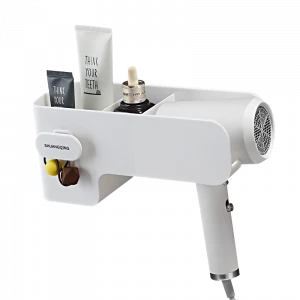 Adhesive Hair Dryer Holder Wall Mount-No Drilling Hair Dryer Styling Tools Organizer Storage- Multifunctional Shelf