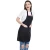 Import Adjustable Bib Apron Thicker Polyester Waterdrop Resistant with Pockets Black Cooking Kitchen Uniform Aprons for Women Men from China
