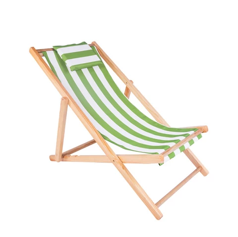 Adjustable foldable beach chair solid wood camping chair canvas folding recliner garden deck chairs