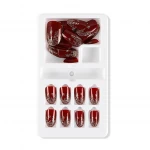 Adjustable Short Designs Polish Set Presson Glue Fake Press On False Nail Cover Artificial Fingernail